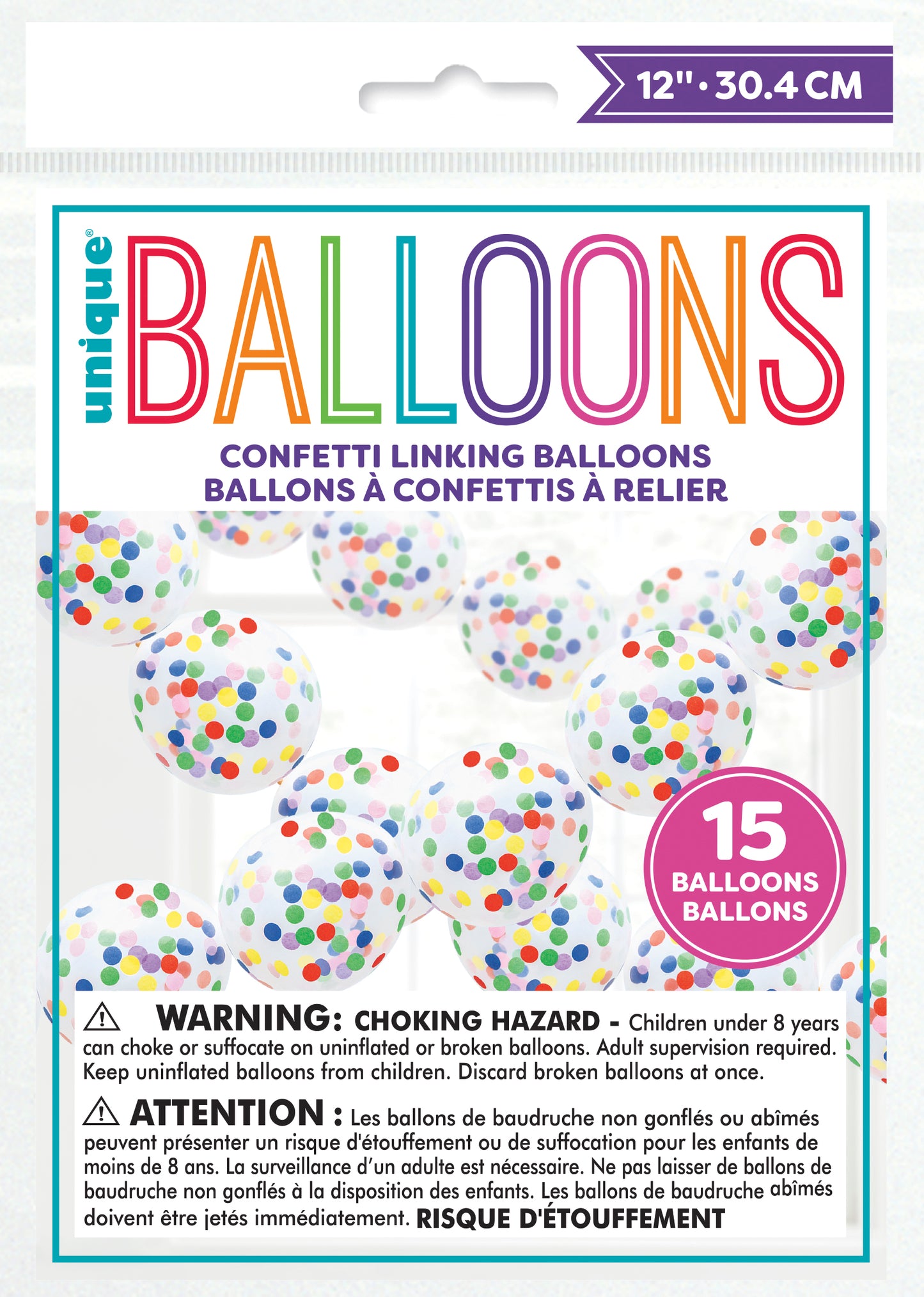 Latex Balloon Kit 12": Confetti Latex Balloon Garland Kit,  15/PK