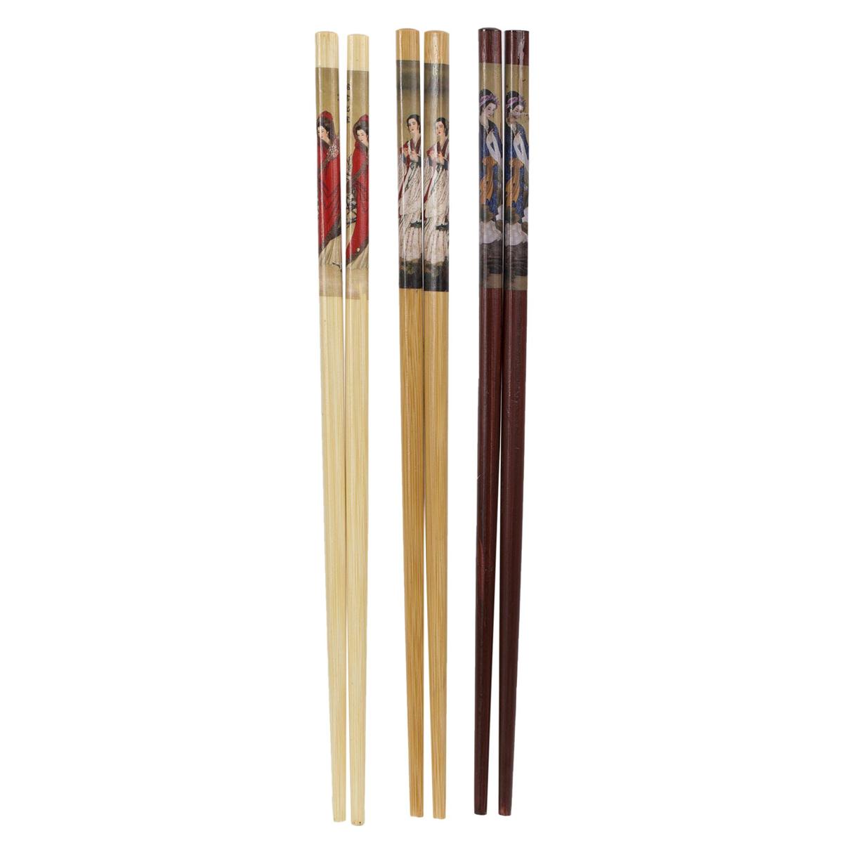 Luciano 5-Pair 9.5"L Chopstick Set, 3 col.,  pbh (CS)
