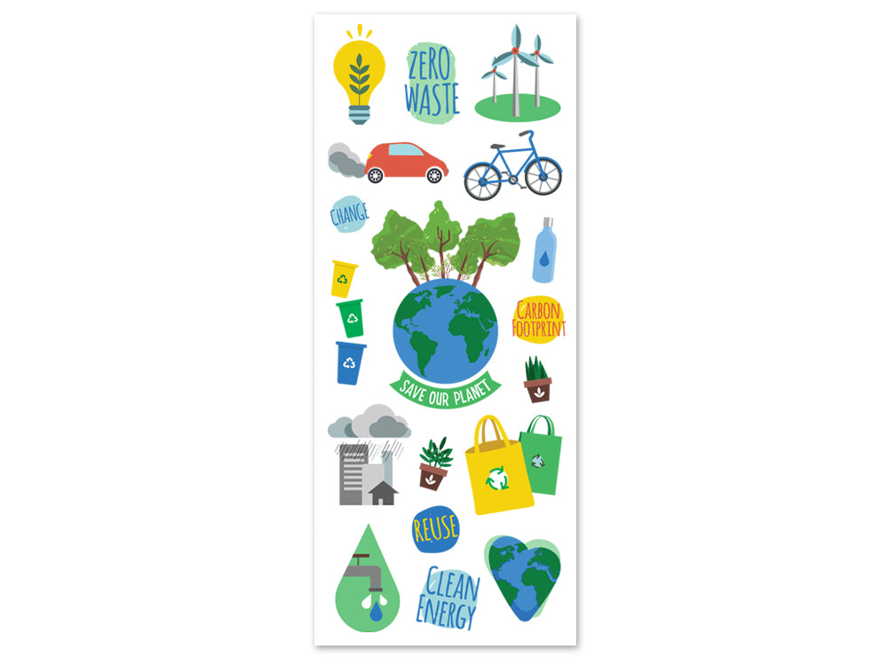 Paper Craft Sticker: 5"x12" Classic Themes 'Clear' Photo Safe 02) Climate Change