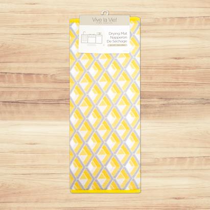 Drying Mat - Yellow/Grey 20"x15"