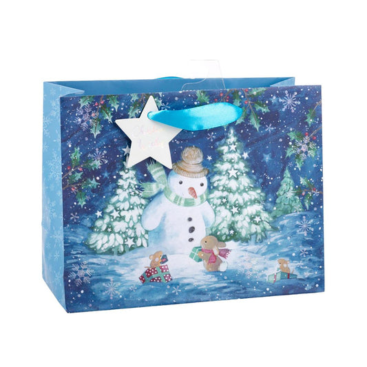 Paper T. Xmas DLX Gift Bag, Medium Horizontal, HS, j-hook+tag