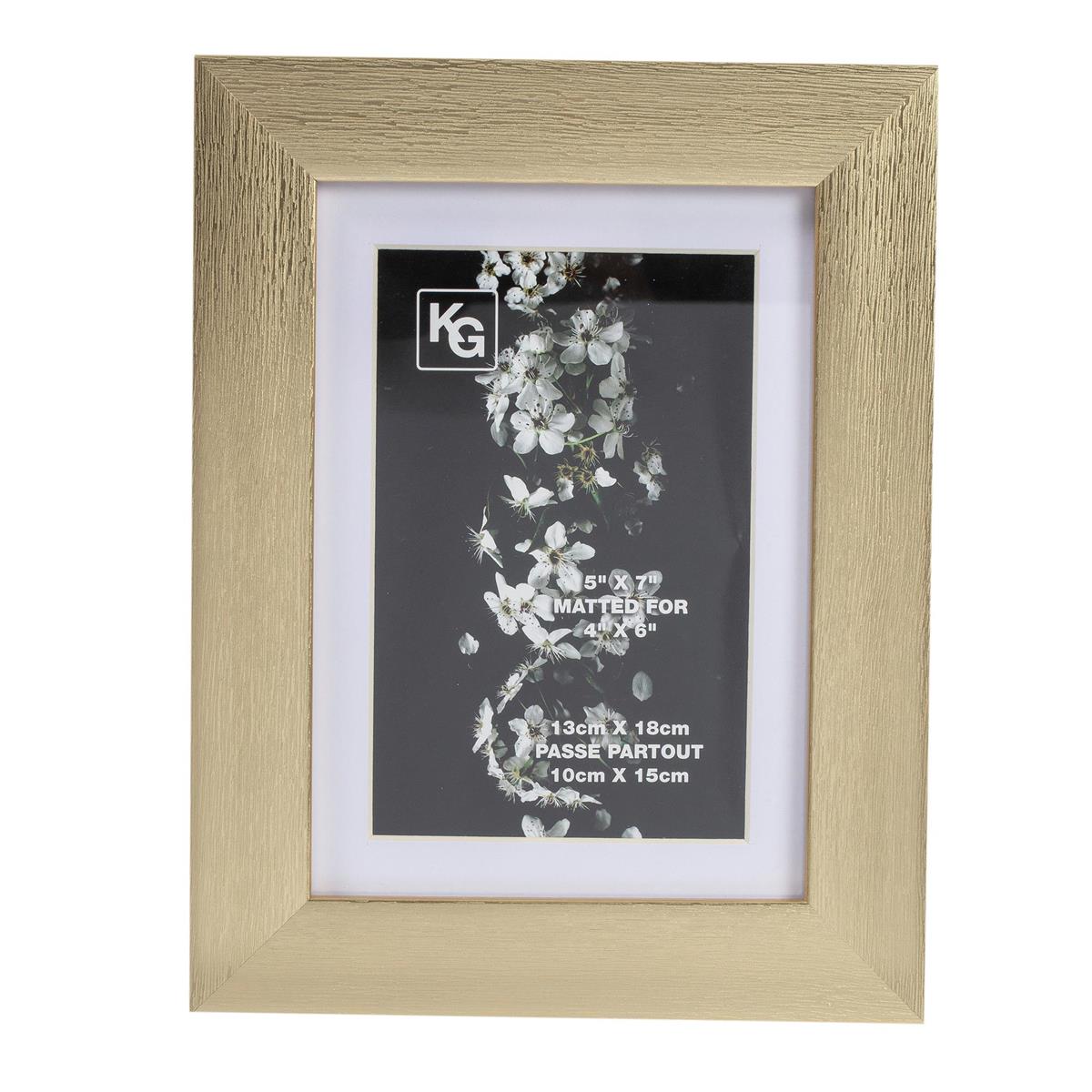 KG Clara 5X7" Frame, 4X6" Mat GOLD (AZ) ( LD ACTIVE )