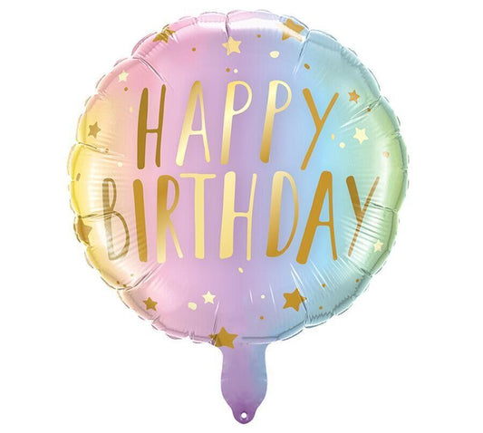 Let's Party, 18"Ombr Birthday Balloon, helium quality