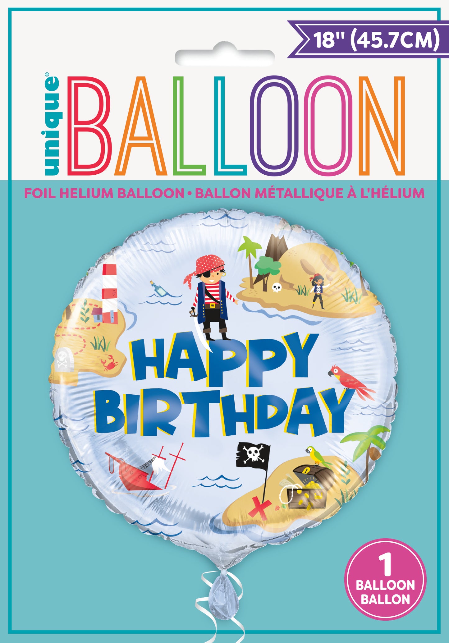 Foil Balloon 18": Ahoy Pirate - Round