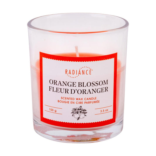 4.5oz Glass Jar Scented Candle, 2.9"H, Orange Blossom, col label