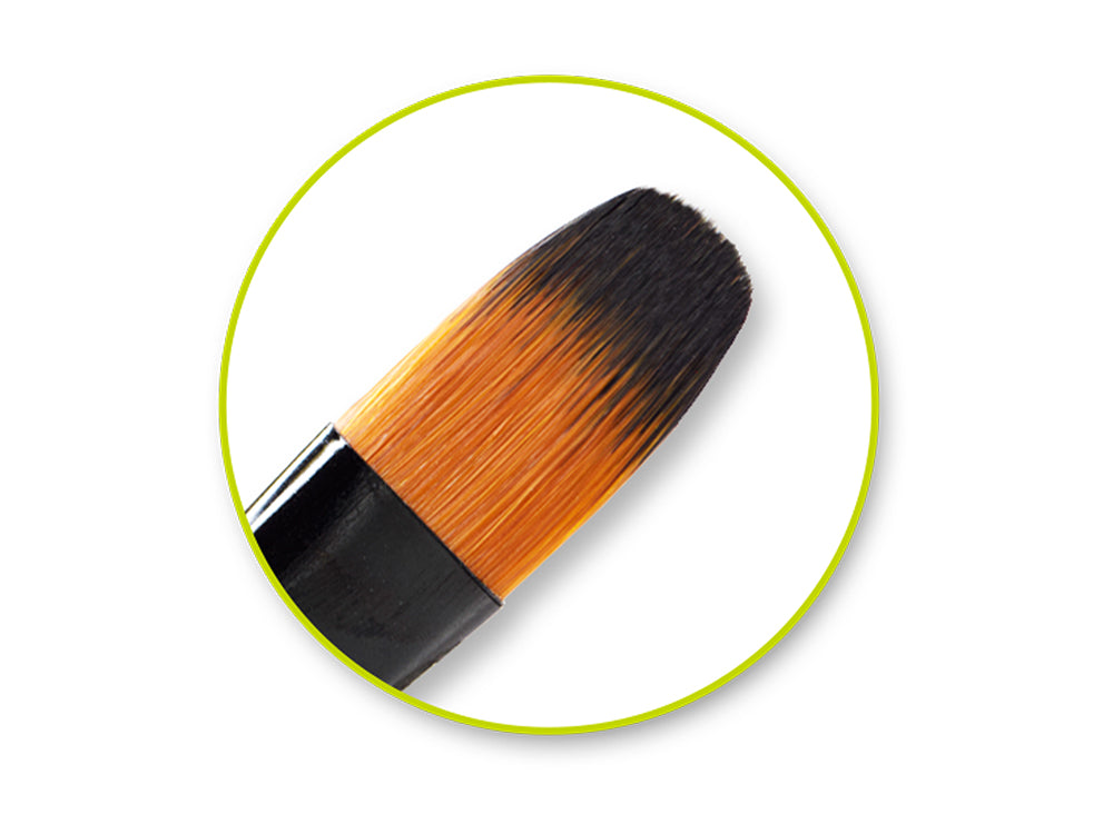 Artist Brush Set: 'Fierce' Art Set x7 Wood Handle D) Filbert