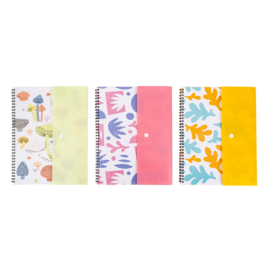 O. Wks, 140-pg 8.25 x 11.5" Ruled Notebook, 3 col., opp bag