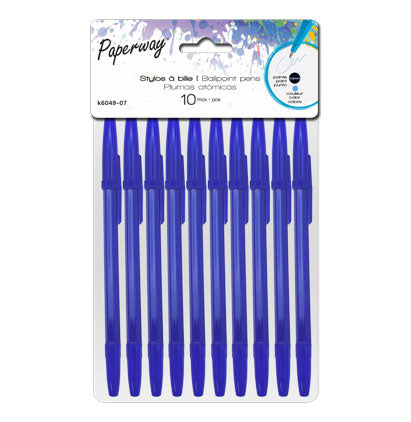 BALLPOINT PENS - 10, BLUE