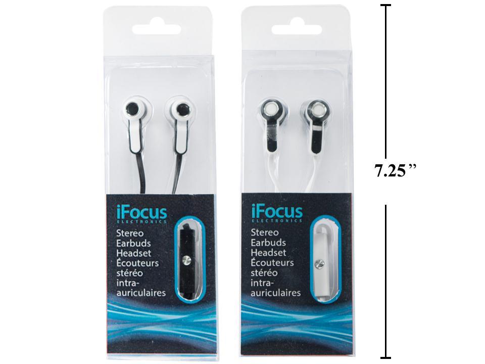 iFocus, 3.5mm Earbuds, 2 col, PVC hang up box