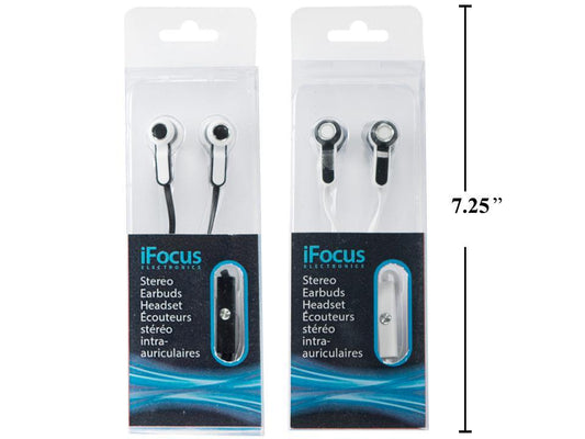 iFocus, 3.5mm Earbuds, 2 col, PVC hang up box
