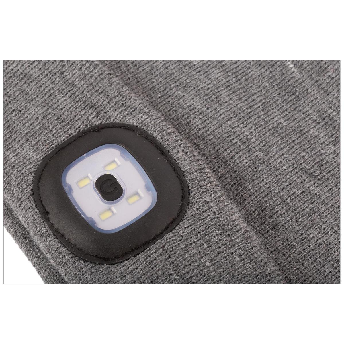 NordicT. Beanie w/Removeable LED Lt ,USB Rechargeable, o/s, 3/c, h/c