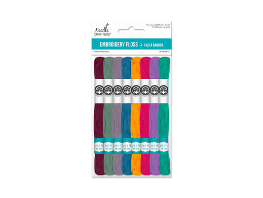 Needlecrafters: 8m Cotton Embroidery Floss 8 Hanks/pkg B) Glamour Asst