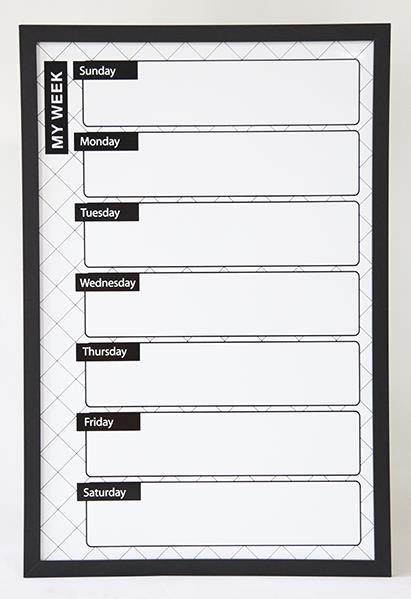 ENGLISH Magnetic dry erase Weekly Planner