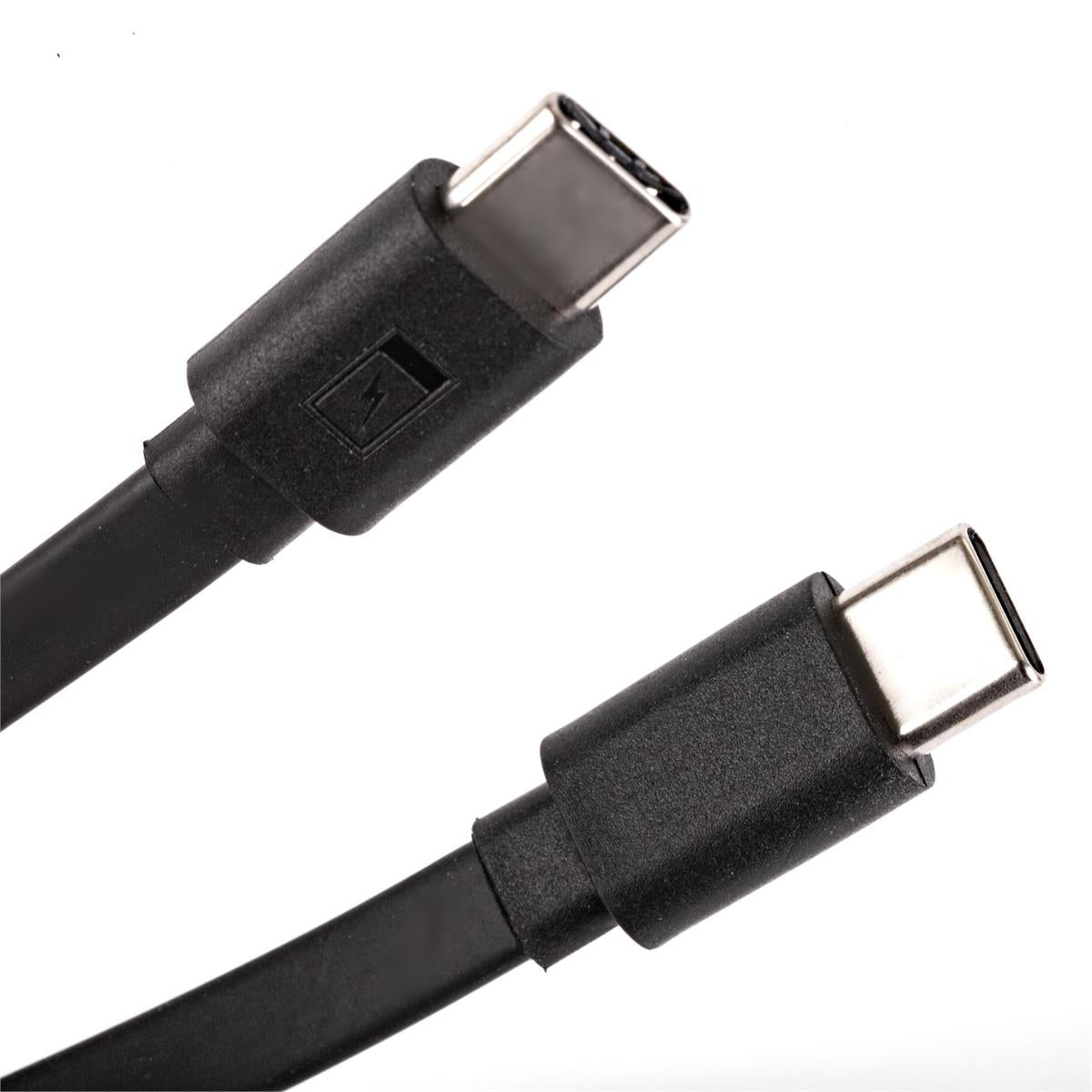 iFocus 3ft 60W USB C-C Flat Cable 3 Colours PD2.0 Tangle-Free Cable