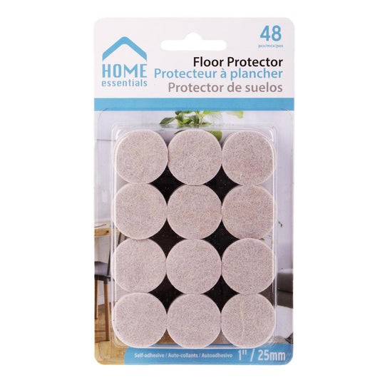 H.E.48-Pc 3/4" Floor Protector Pads Blister Card