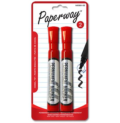 PERMANENT MARKERS - 2, RED
