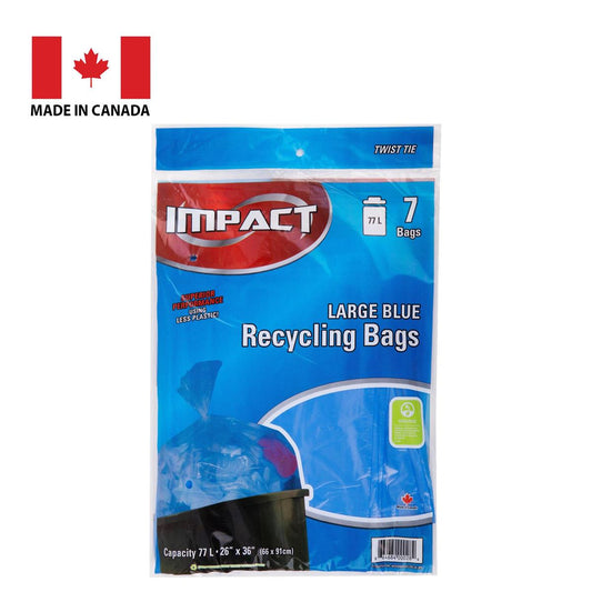 IMPACT  7-pc 26x36"Blue Garbage Bag for Outdoor Recycling(#5L15905)