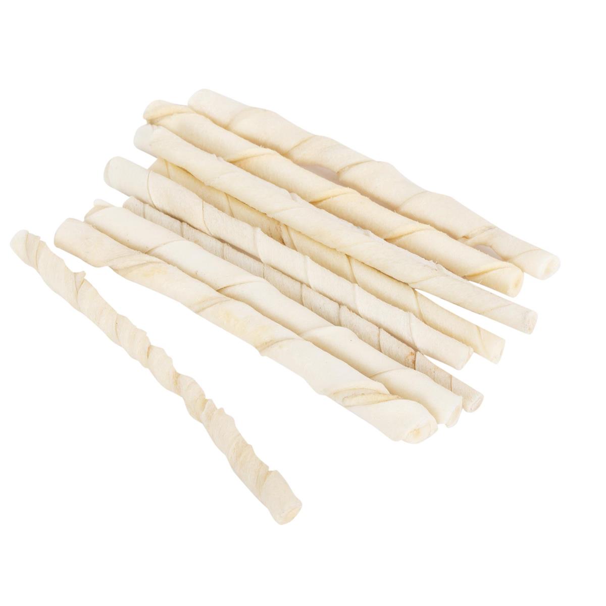 Mr.Bone. 10-pc 5" Bleached Rawhide  Bone (A382532)