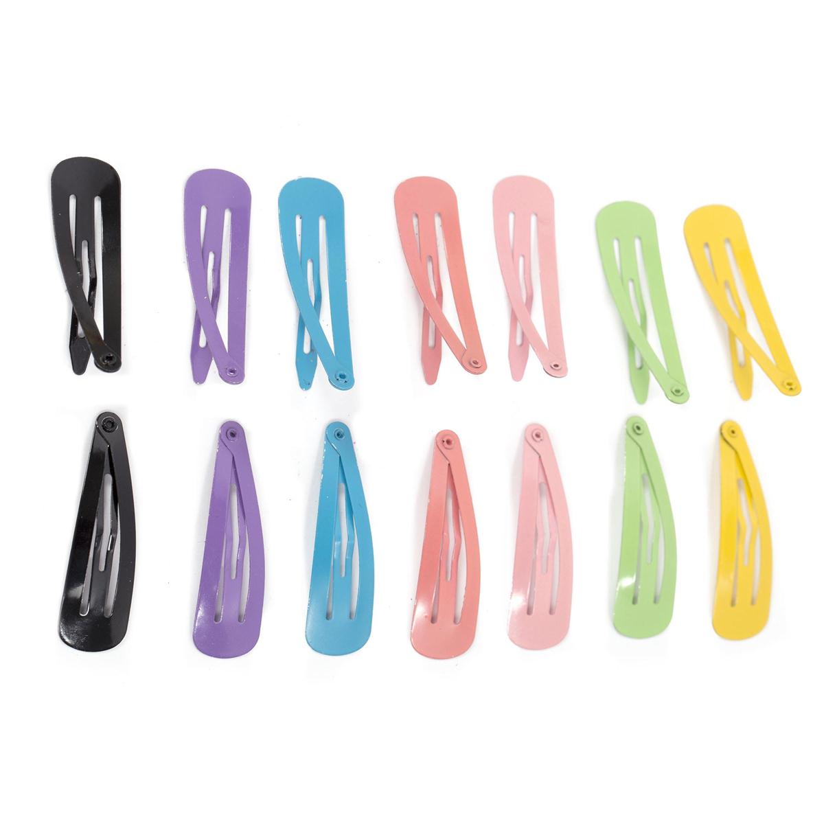 Stylin G, 14-PC Rainbow Enamel Snap Barrettes, h/c