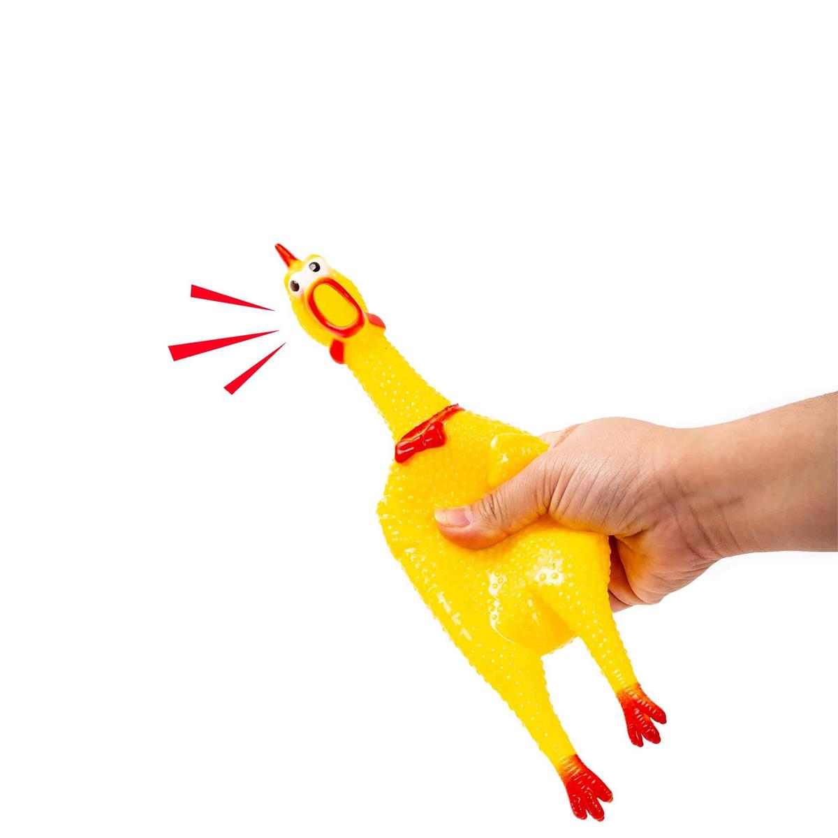 11.5" PAWS Screaming Chicken Pet Toy, Hang Tag