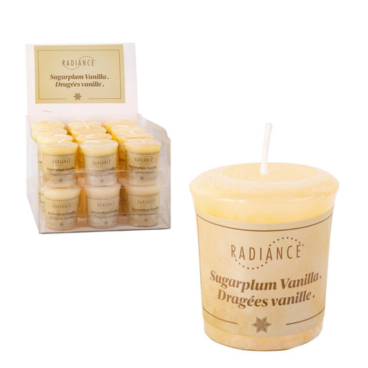 Radiance Scented Votive Candle, Sugarplum Vanilla, 24/dsp