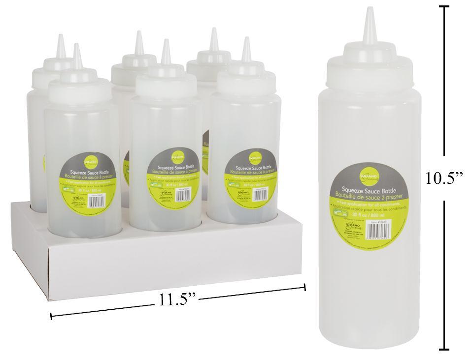 L.Gourmet 30 oz Squeeze Bottle, col. Label, 6/dsp