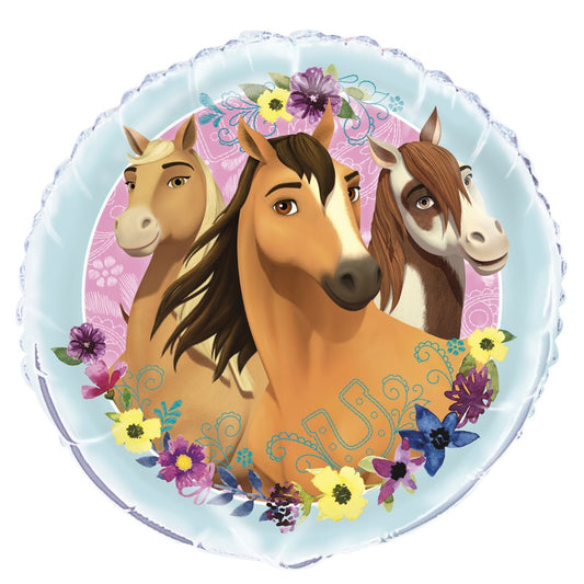 Spirit Riding Free Round Foil Balloon 18"  Packaged