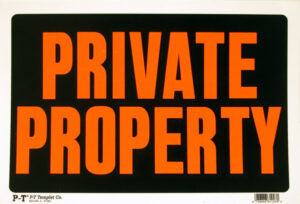 Private Property Sign