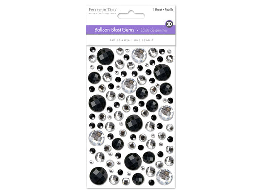 Paper Craft Sticker: 3.93"x5.9" Balloon Blast Gems D) Classic