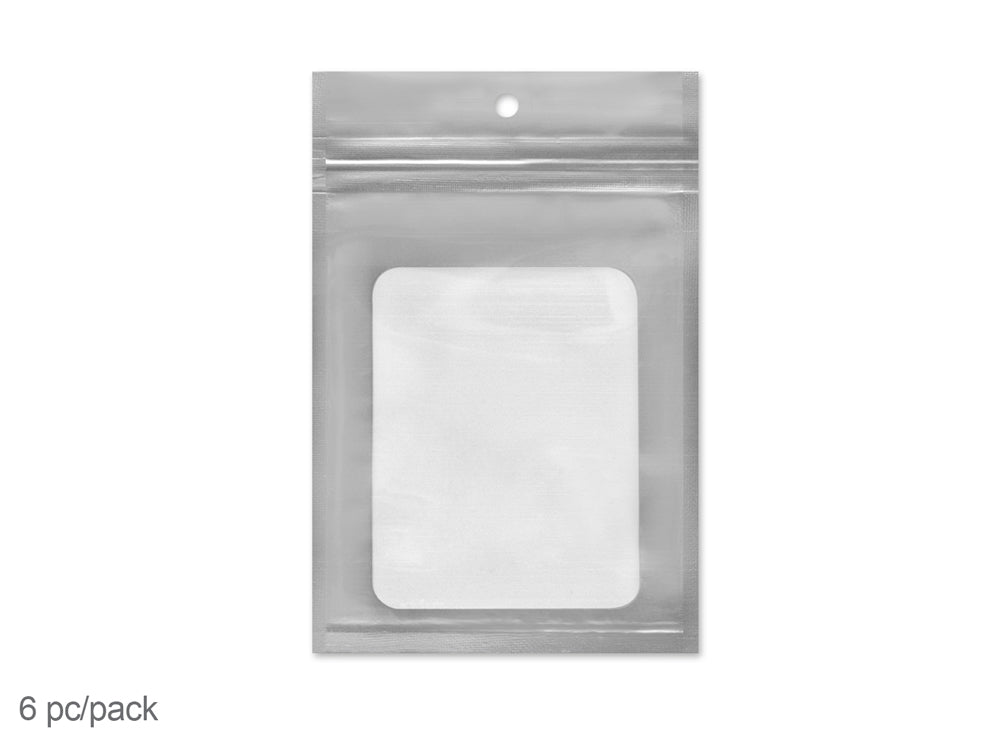 Craft Medley: Resealable Poly Pouches: 4.7" x 6.7" 6pc w/Window B) Silver