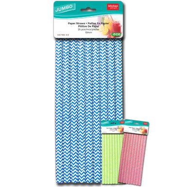 JUMBO PAPER STRAWS - 25 - 10MM