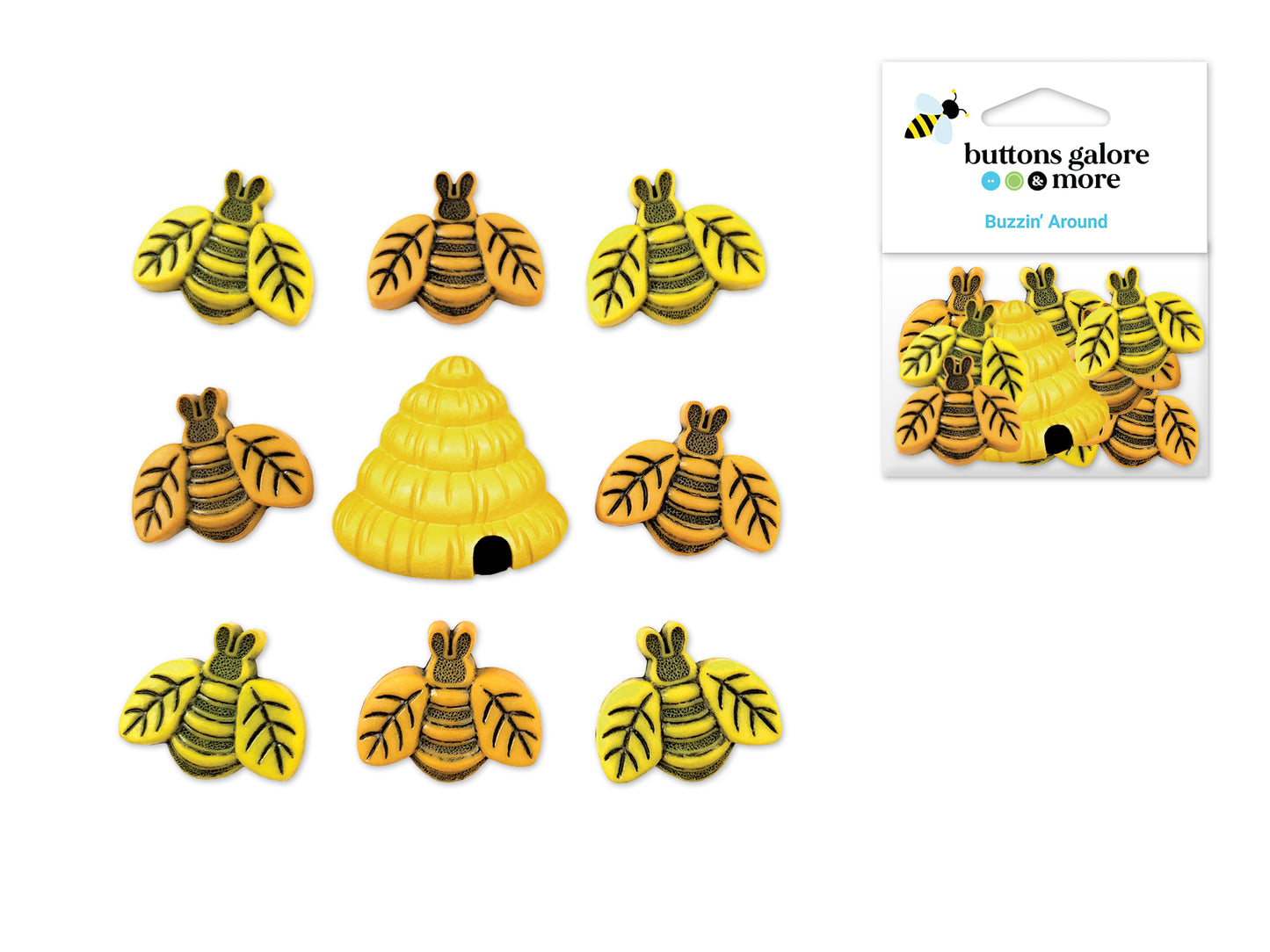 Buttons Galore & More: Craft & Sewing Novelty Buttons Asst 4253 Buzzin' Around