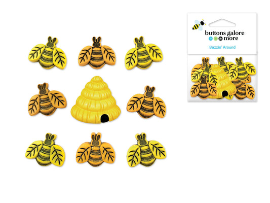 Buttons Galore & More: Craft & Sewing Novelty Buttons Asst 4253 Buzzin' Around