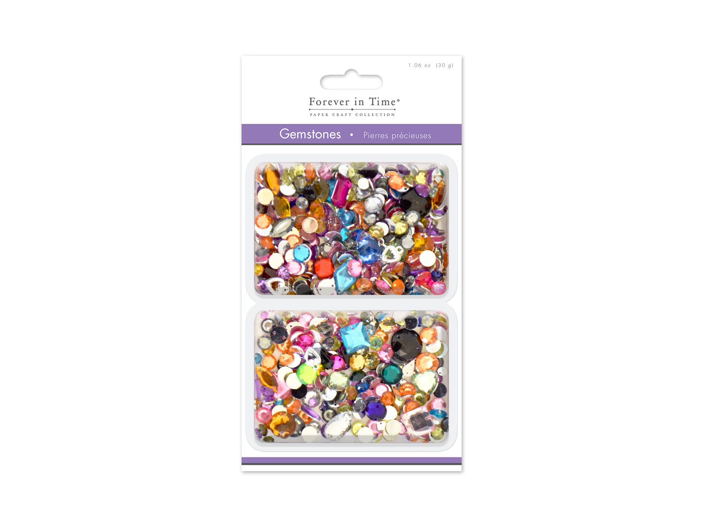 Paper Craft Embellishments: Gemstones Asst Shapes/Colors/Sizes 30g