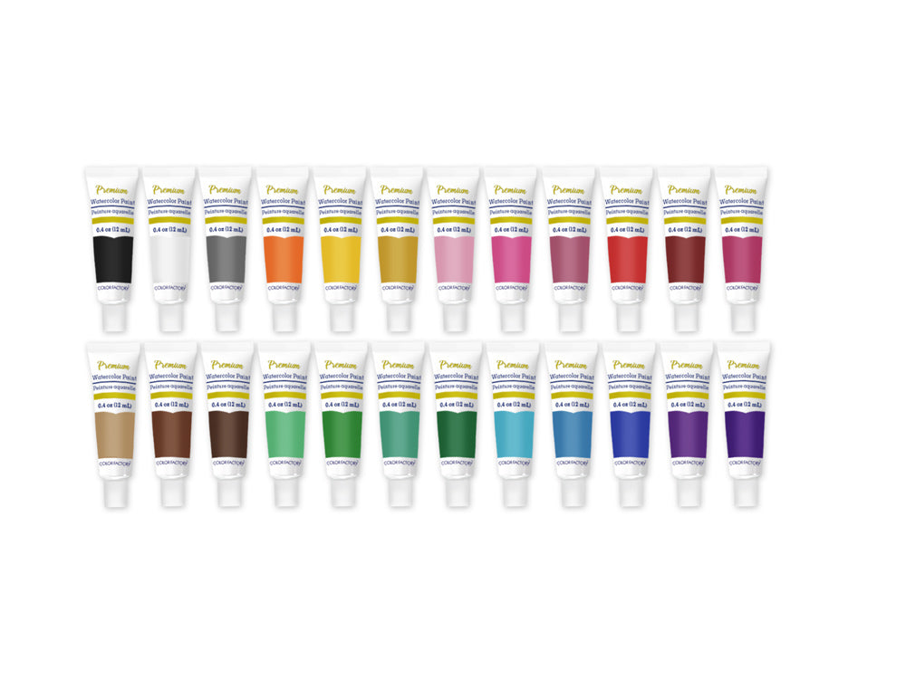 Color Factory: 288ml Premium Watercolor Paint Set 24x12ml Tubes