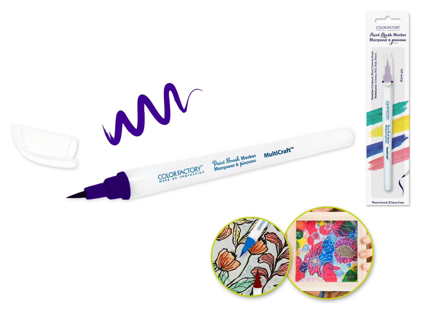 Color Factory: Water Based Paint Brush Marker 1.8g G) Purple