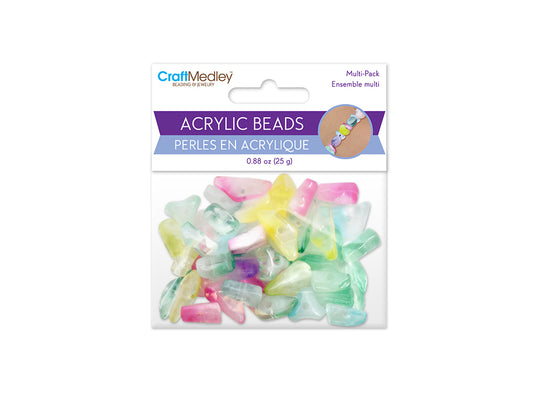 Acrylic Beads: 25g Frosted Marble Multi-Packs 17mm C) Pebble Chip