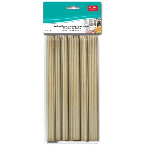 BAMBOO SKEWERS - 100, 6"