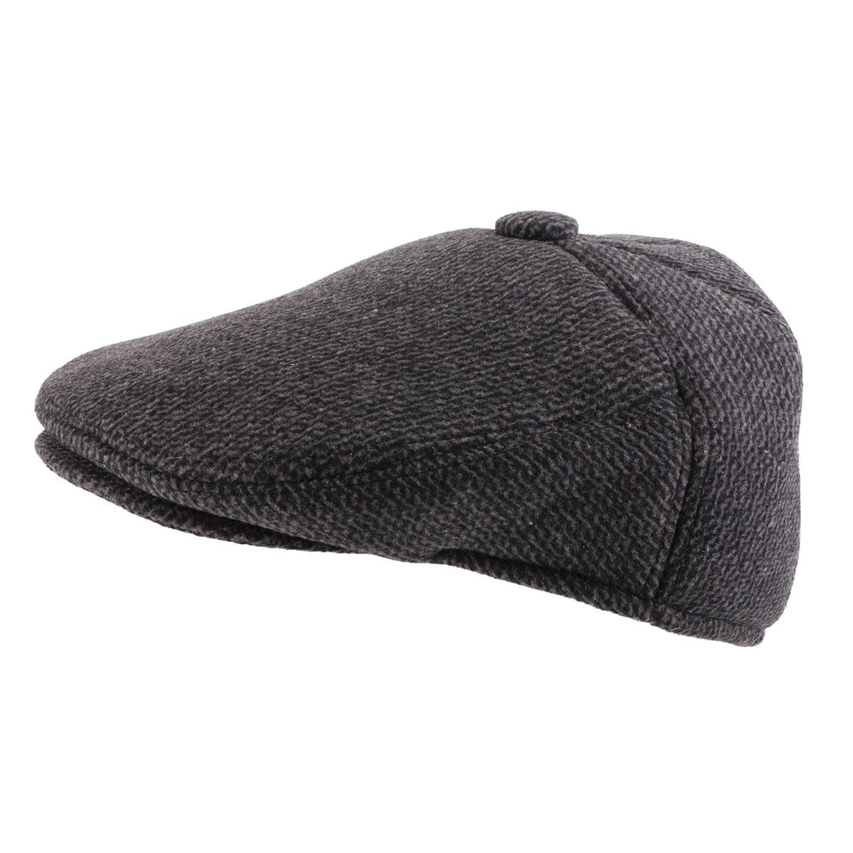 Nordic T.  Grey Tweed Cabbie Hat, w Ear Flap, Men's, ht