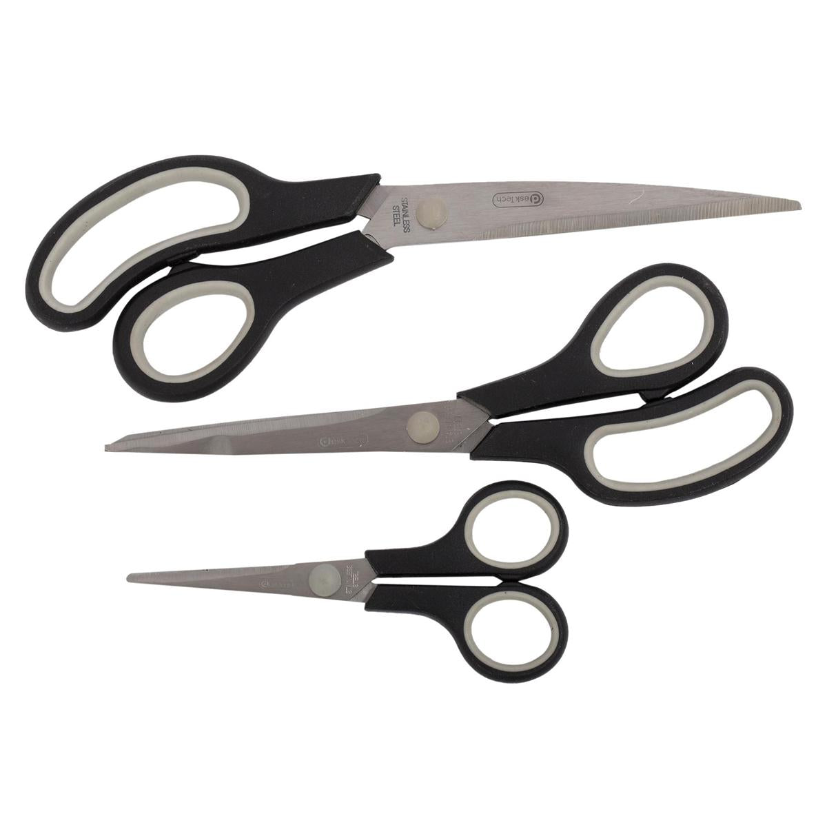 Desk Tech 3-Pc Utility Scissors Set clam pack