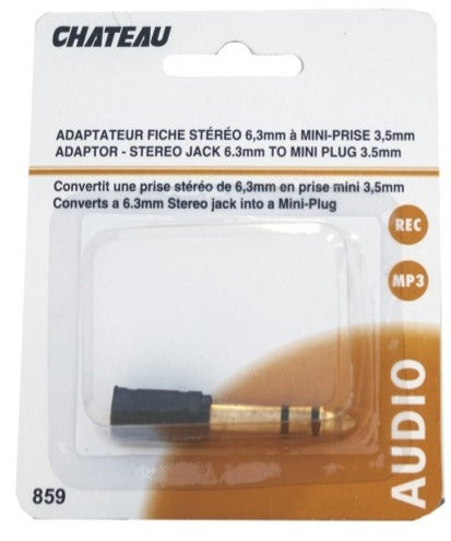 ADAPTOR - STEREO JACK 6.3mm to MINI PLUG 3.5mm