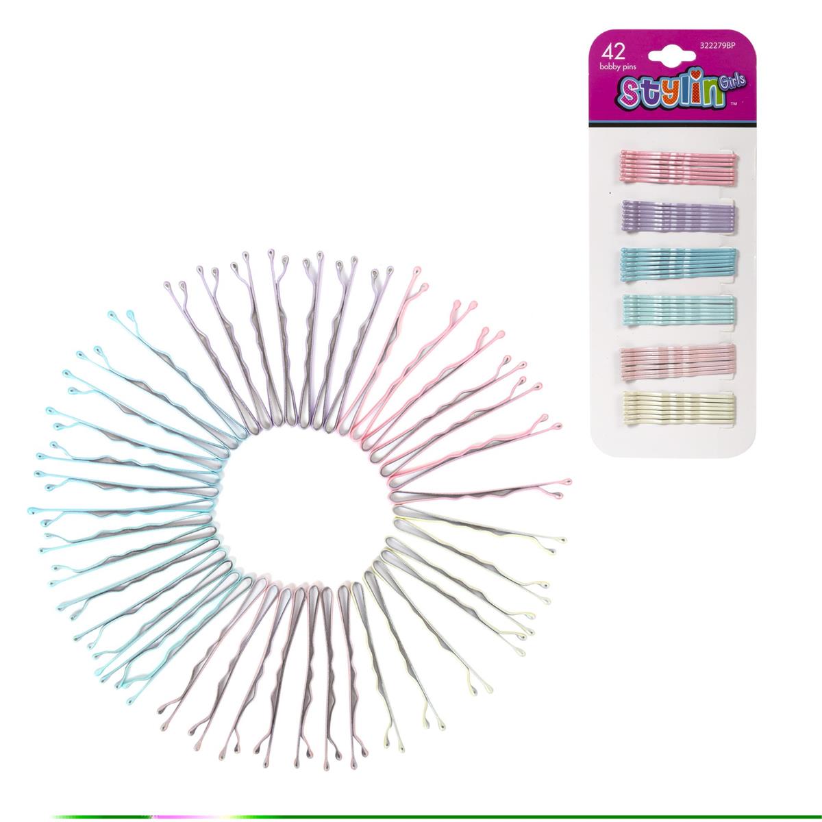 Stylin G, 42p Bobby Pin, Pastel header card