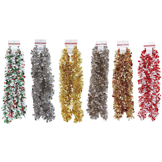 Deco N. 9ft.x5ply Tinsel Garland, 6/c, header