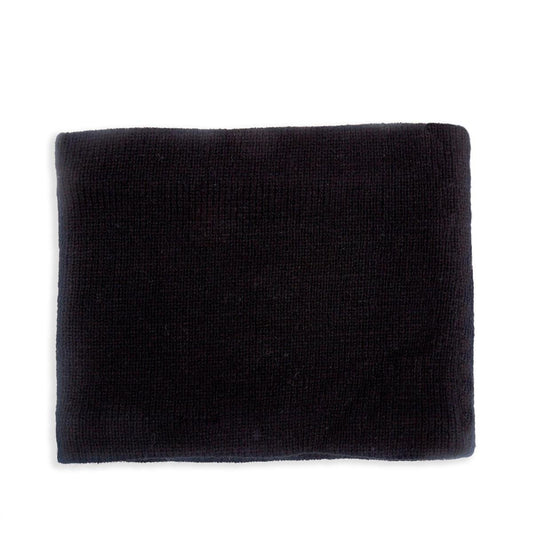 Nordic T. Knit Neck Warmer, w/Fleece Lining, Black, hc