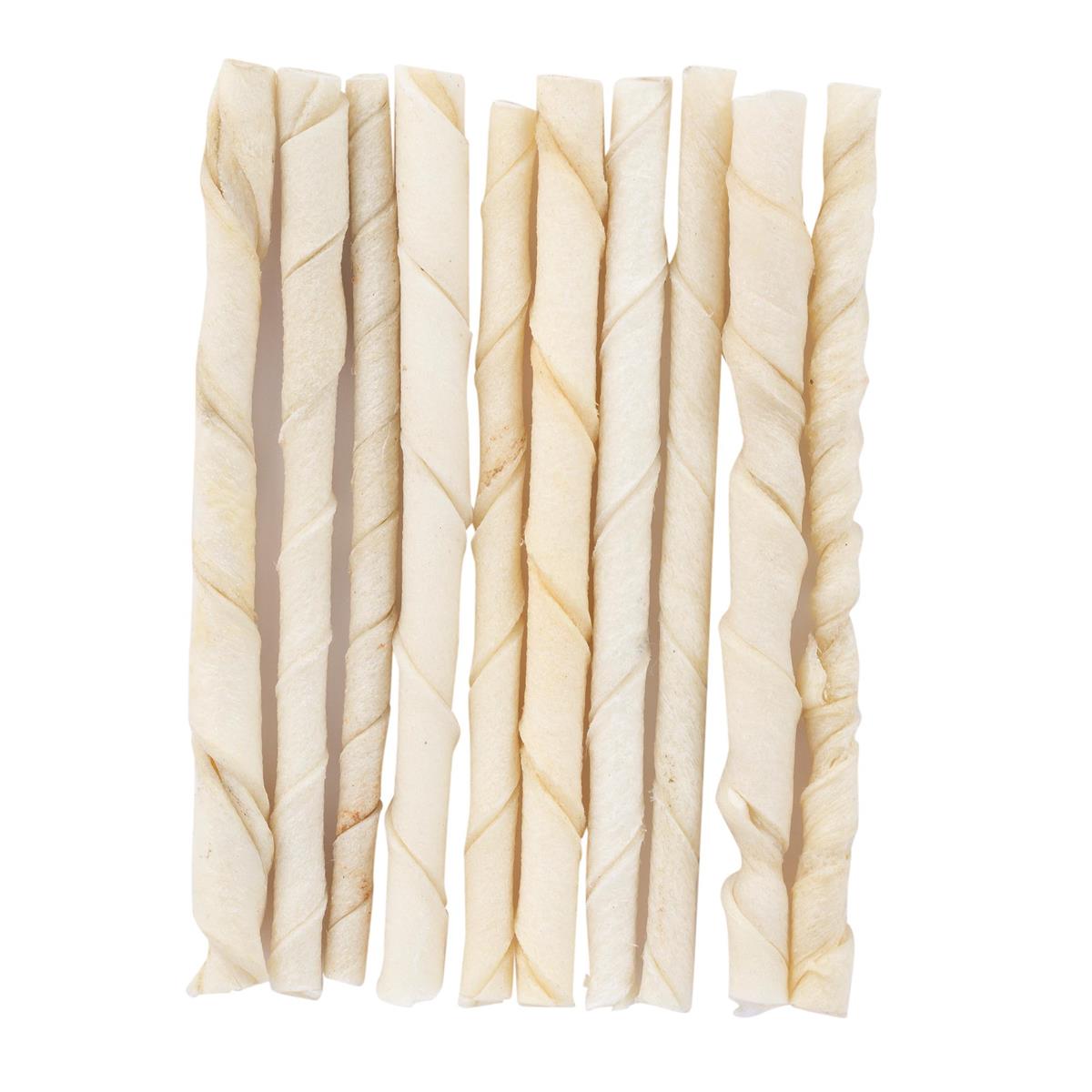 Mr.Bone. 10-pc 5" Bleached Rawhide  Bone (A382532)