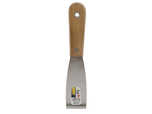 H.E. Paint Pro, 1.5" Putty Knife W/ Wooden Handle, Label