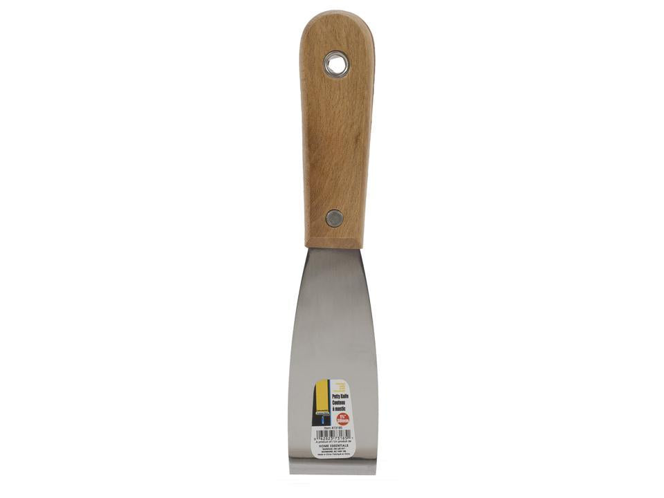 H.E. Paint Pro, 1.5" Putty Knife W/ Wooden Handle, Label