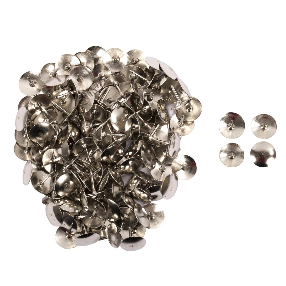 O.WKs. 150-pc Metal Thumb Tacks, clam pack w/header