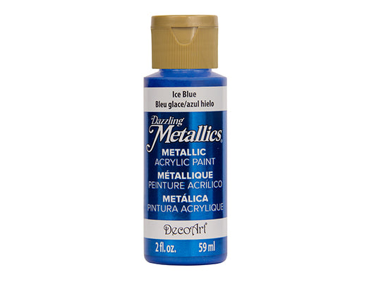 Dazzling Metallics Paint: 2oz All-Purpose Shimmering Luster DA070-336 DA075 Ice Blue