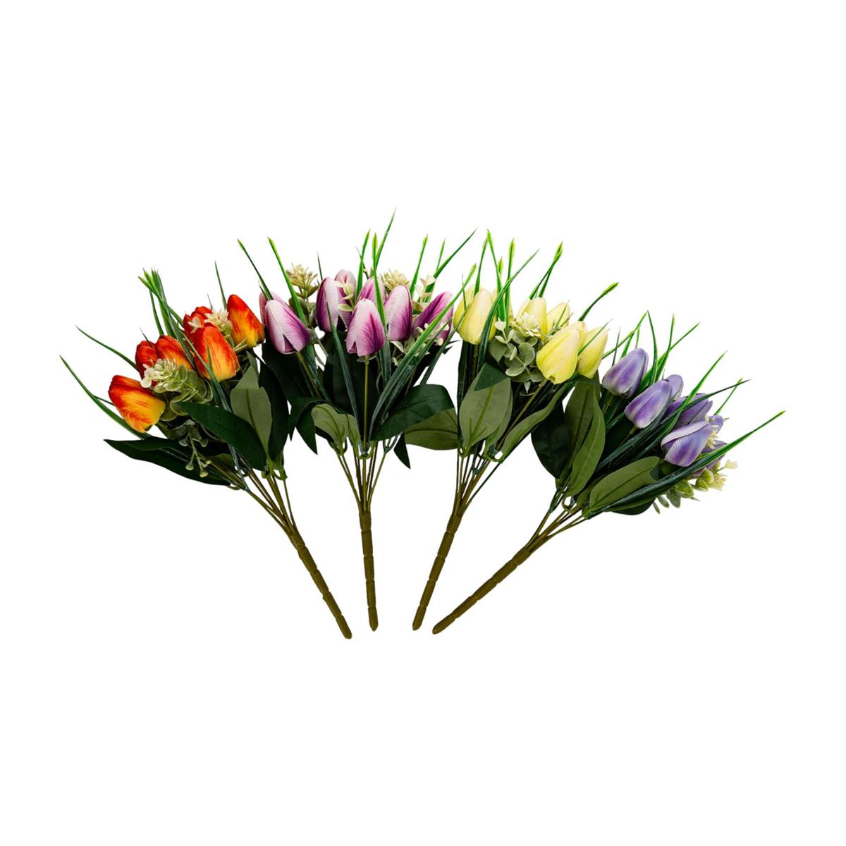 Country Garden Tulip Bunch Flower / 9 Stem 4 Asst. CHT
